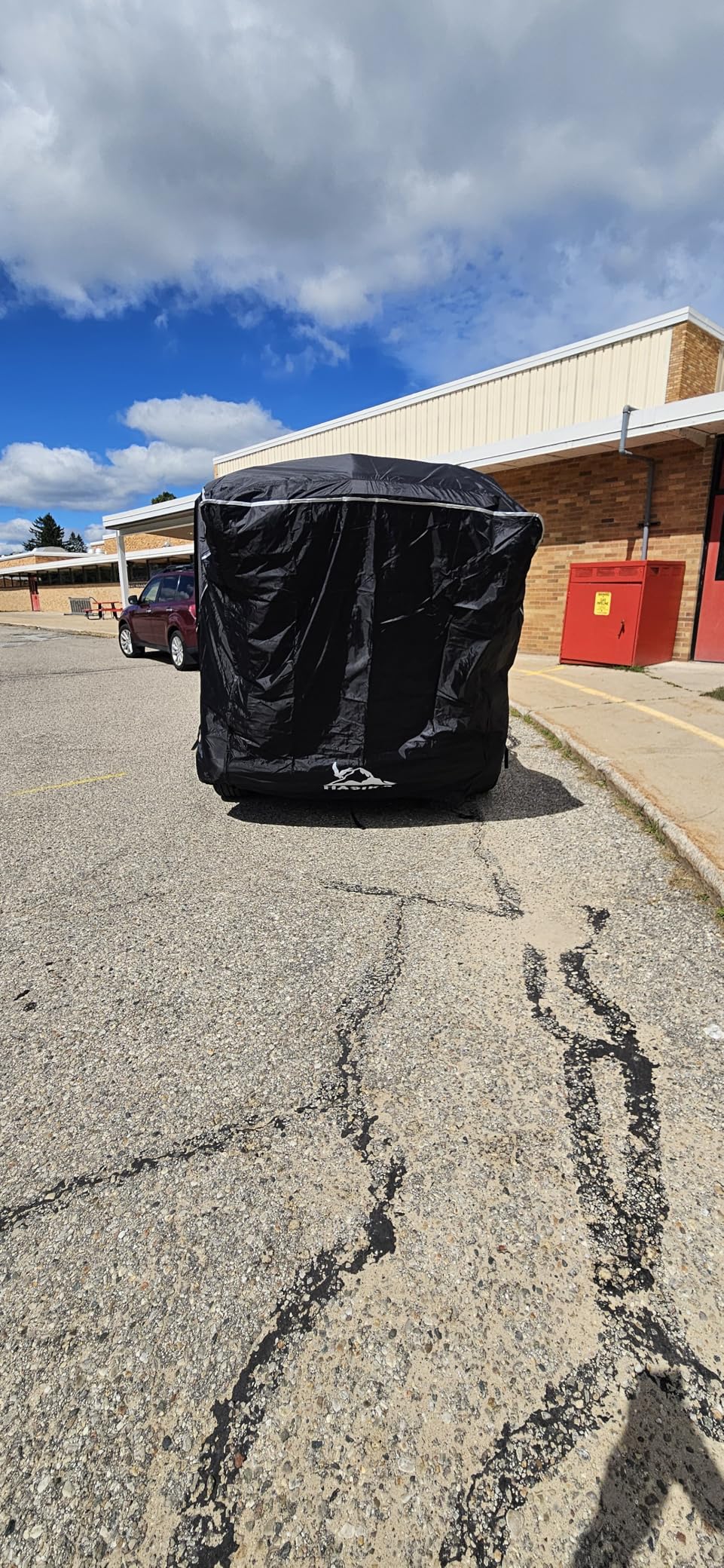 Hasika SUV Tailgate Tent - Universal Car Camping Awning, 3000mm Waterproof & UPF 50+ - Portable Hatchback Tent Privacy Shelter for SUV, CUV, Minivan - Easy Setup Road Trip Essentials Black Large customer photo 2