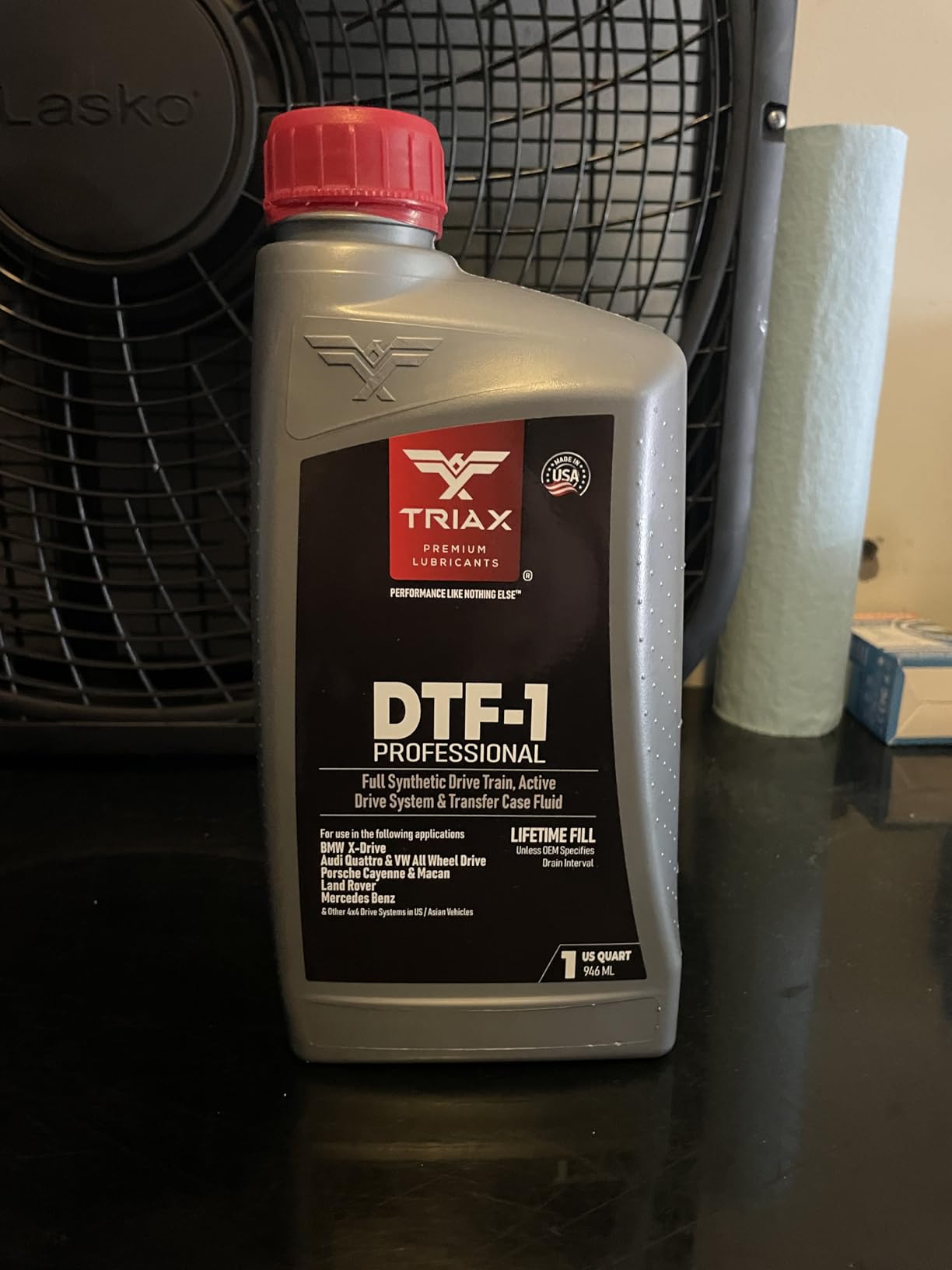 TRIAX DTF-1 Professional Transfer Case Fluid Full Synthetic, Lifetime Fill, All Season Down to -60 F, Compatible with BMW Xdrive, Audi/VW Quattro, Range Rover, Ford, Porsche & Many AWD (1 Quart) customer photo 1