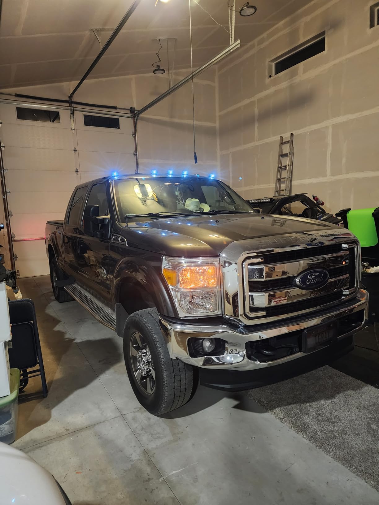 PSEQT Cab Roof Marker Lights 10 LED Amber Top Clearance Running Lights Compatible with Ford 1999-2016 F150 F250 F350 F450 F550 Super Duty Pickup Trucks SUV (5PCS, Amber Lens) customer photo 1