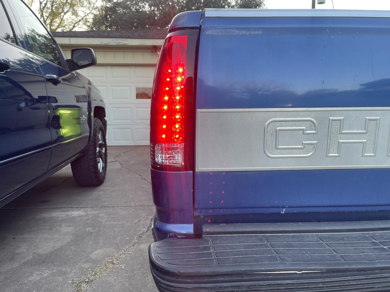 HECASA LED Tail Lights Compatible with 1988-2000 Chevy Silverado GMC Suburban Tahoe Sierra C/K 1500 2500 3500 w/o Bulbs Red Brake Lamps Pair customer photo 1