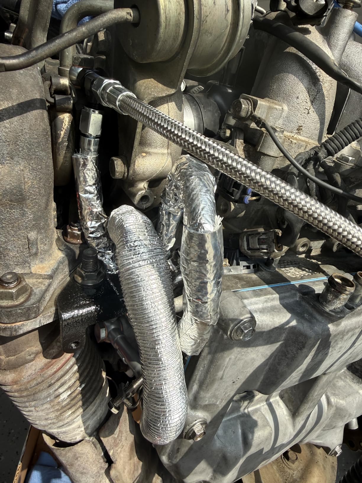 Self Closed Aluminized Sleeve Heat Shield Protection Side Entry High Temp for Hoses Wire Harnesses Cables Automotive Exhaust 39in customer photo 1