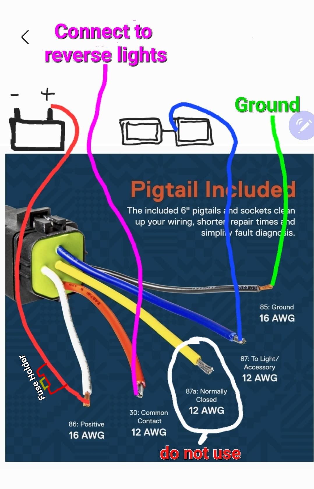 True MODS 1 Pack 5-Pin 12V Bosch Style Waterproof Relay Kit [Harness Socket] [12 AWG Hot Wires] [SPDT] [60/80 Amp] 12 Volt Automotive Marine Relays for Boats Auto Fan Cars customer photo 1