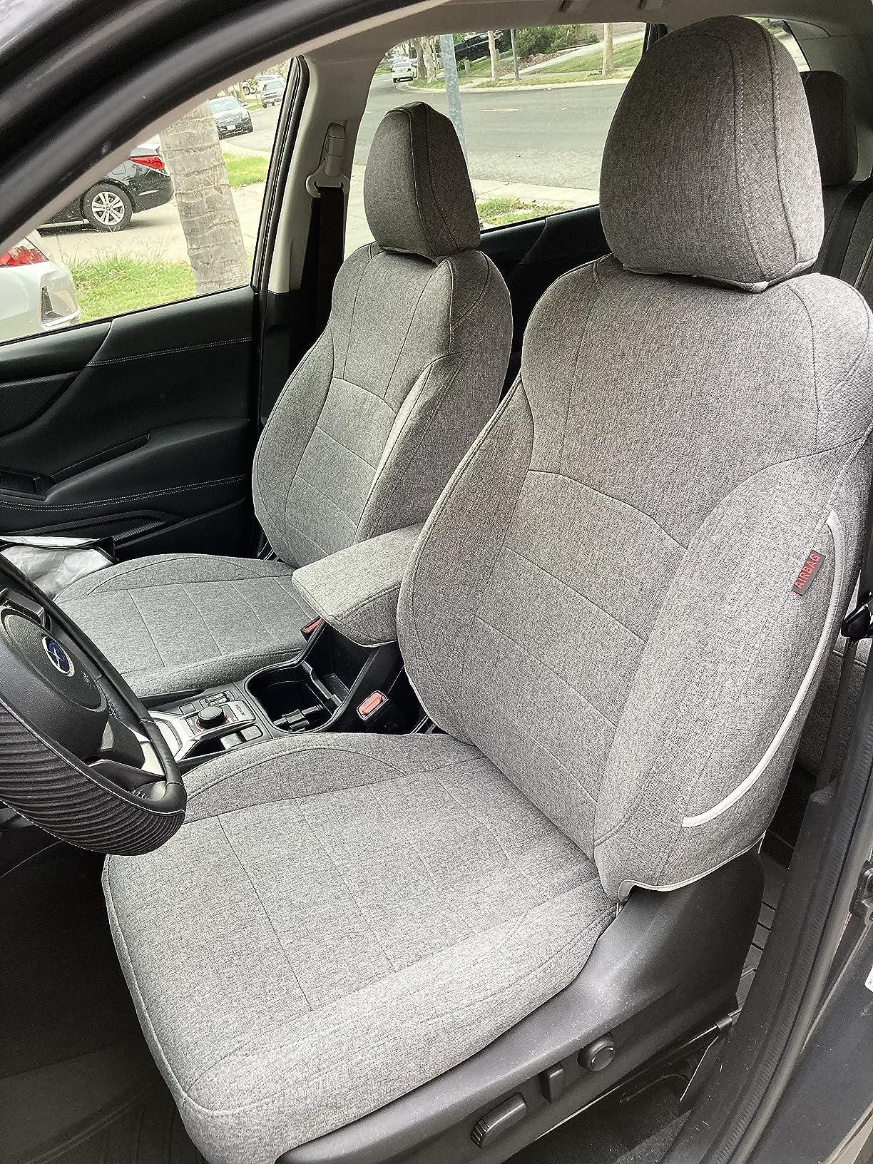 coverdream Forester Seat Covers Custom Fit for 2019-2023 2024 Subaru Forester Seat Covers,Full Coverage,Airbag Compatible Polyester Car Seat Protector (Full Set,Gray) customer photo 1