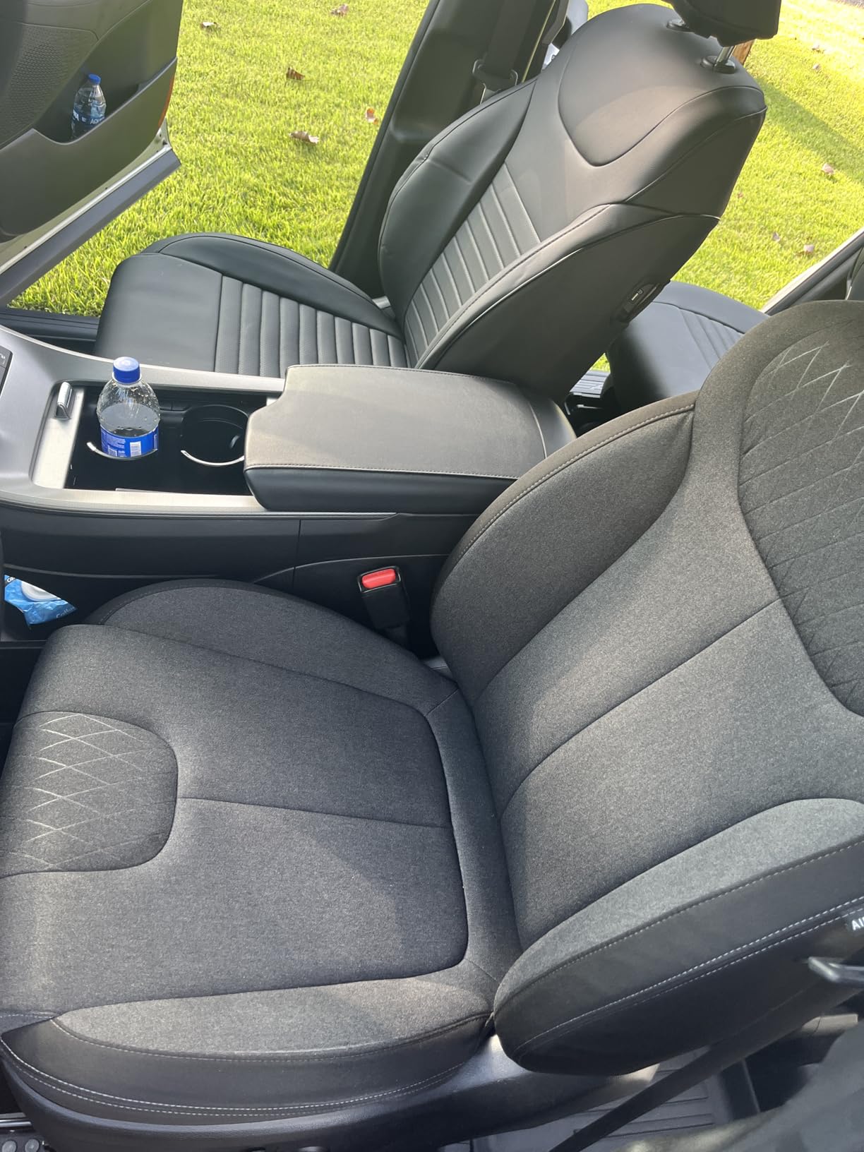EKR Palisade Seat Covers for Hyundai Palisade XRT,SEL,Limited,SEL Premium 2020-2025, 2nd Row 50/50 Split Leather Car Seat Cover Full Set,Faux Leather (Black) customer photo 2