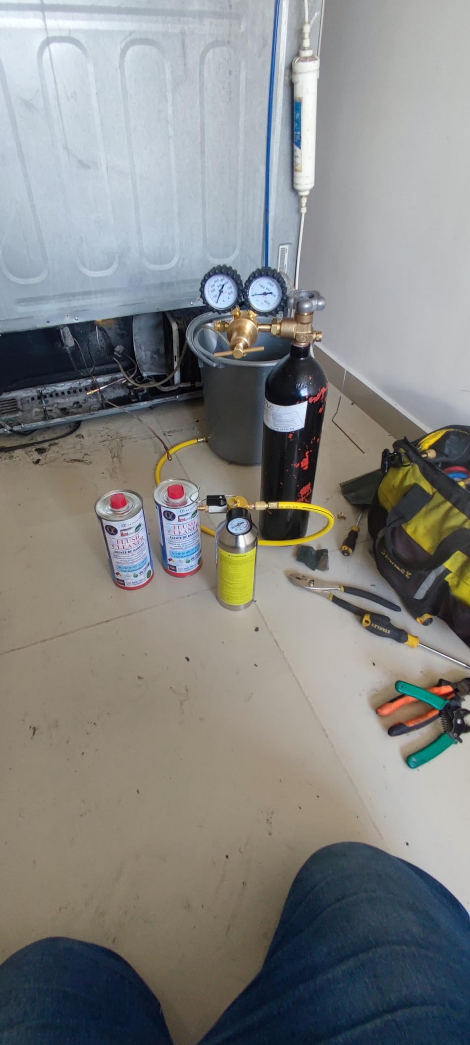 AC Flush Kit Pressure Regulating&Relief Valve AC Cleaner Real-time Monitoring Pressure Gauge AC Cleaning Kit with Spray Head & Hook & 3.5FT Hose&Fitting for Air Conditioner Pipe, Condenser, Evaporator customer photo 1