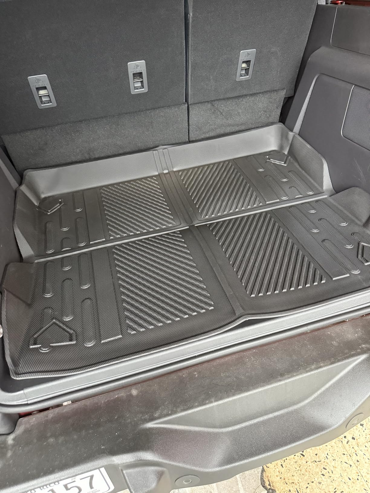 Cargo Mat Compatible with 2021 2022 2023 2024 2025 2026 Ford Bronco Trunk Mat All-Weather TPE Rear Trunk Tray Cargo Liner for Ford Bronco Accessories 4 Doors (Not Compatible with Bronco Sport) customer photo 1