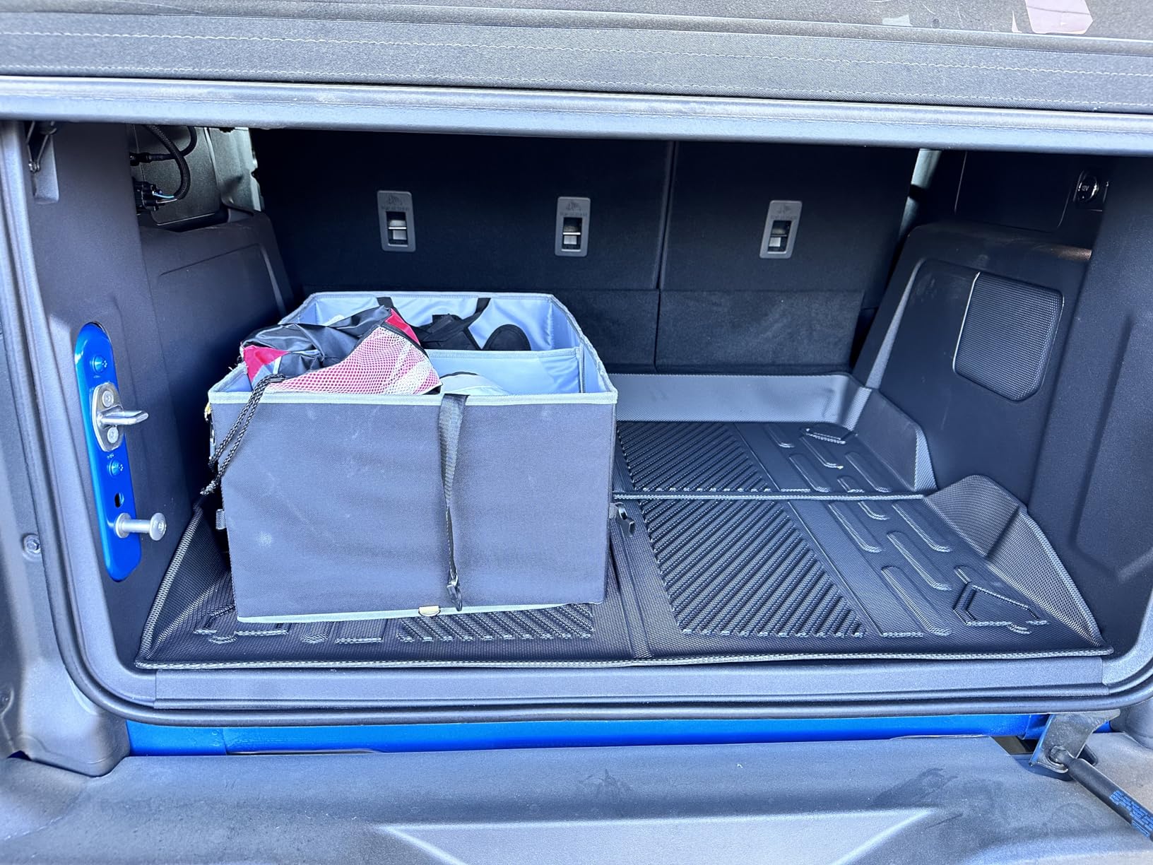 Cargo Mat Compatible with 2021 2022 2023 2024 2025 2026 Ford Bronco Trunk Mat All-Weather TPE Rear Trunk Tray Cargo Liner for Ford Bronco Accessories 4 Doors (Not Compatible with Bronco Sport) customer photo 2