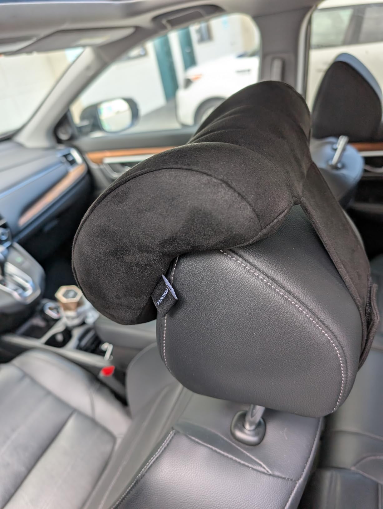 Forbell Premium Memory Foam Car Neck Pillow with Washable Cover - Provides Comfortable Neck Support for Driving and Travel 1pc(Black) customer photo 1
