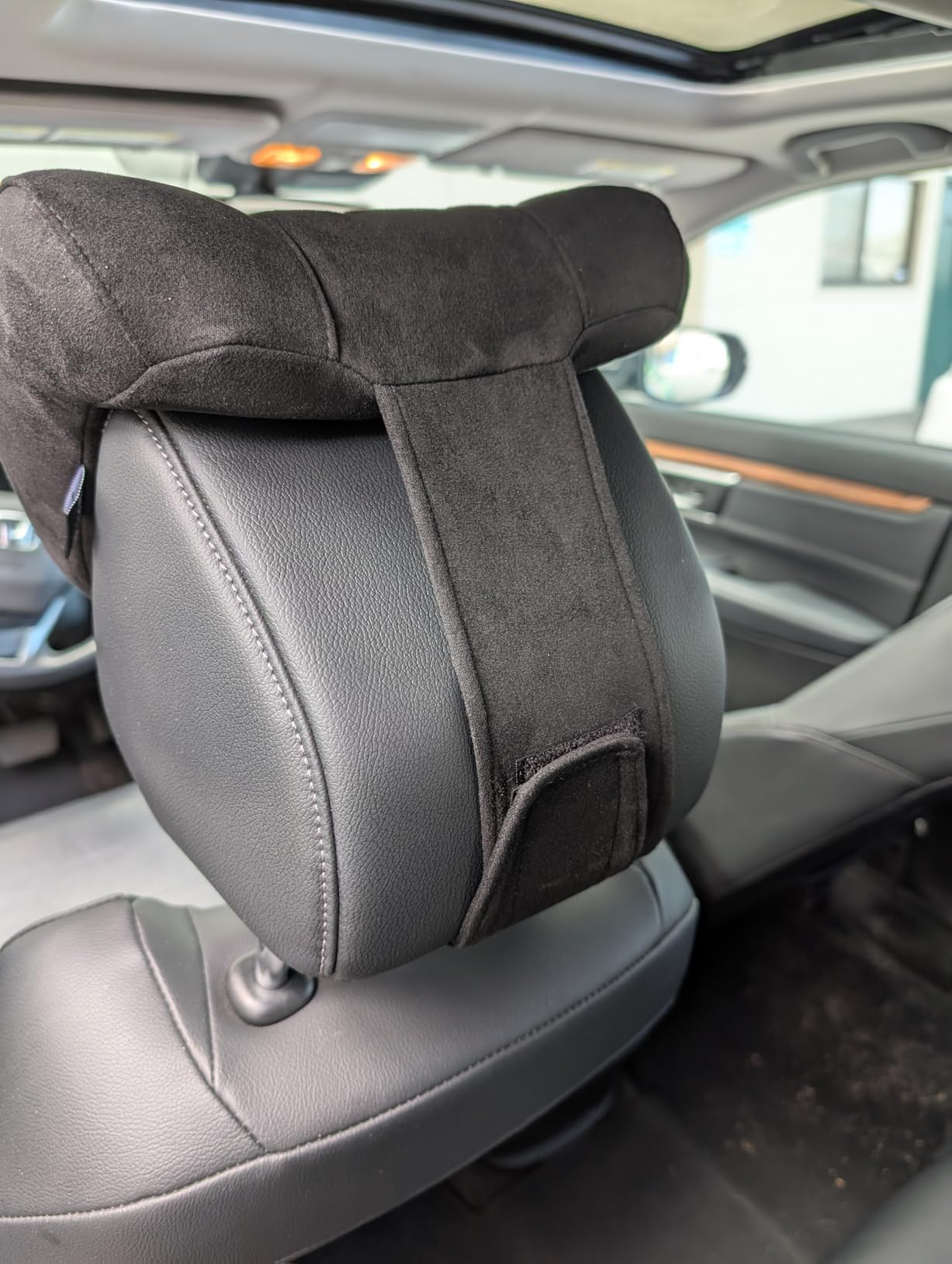 Forbell Premium Memory Foam Car Neck Pillow with Washable Cover - Provides Comfortable Neck Support for Driving and Travel 1pc(Black) customer photo 2