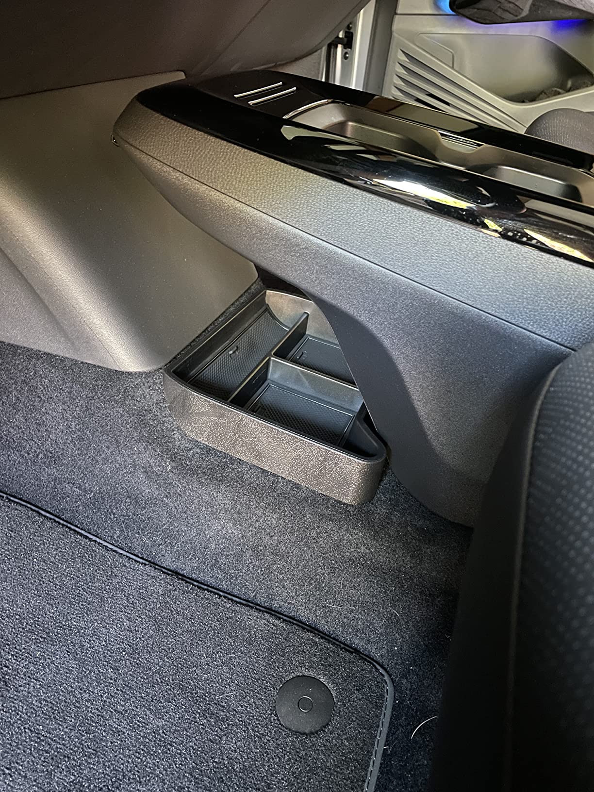 Muslogy for 2022 VW ID.4 Storage Box Organizer Center Console Tray Interior Accessories Compatible with Volkswagen ID 4 ID4 2021-2022 customer photo 1