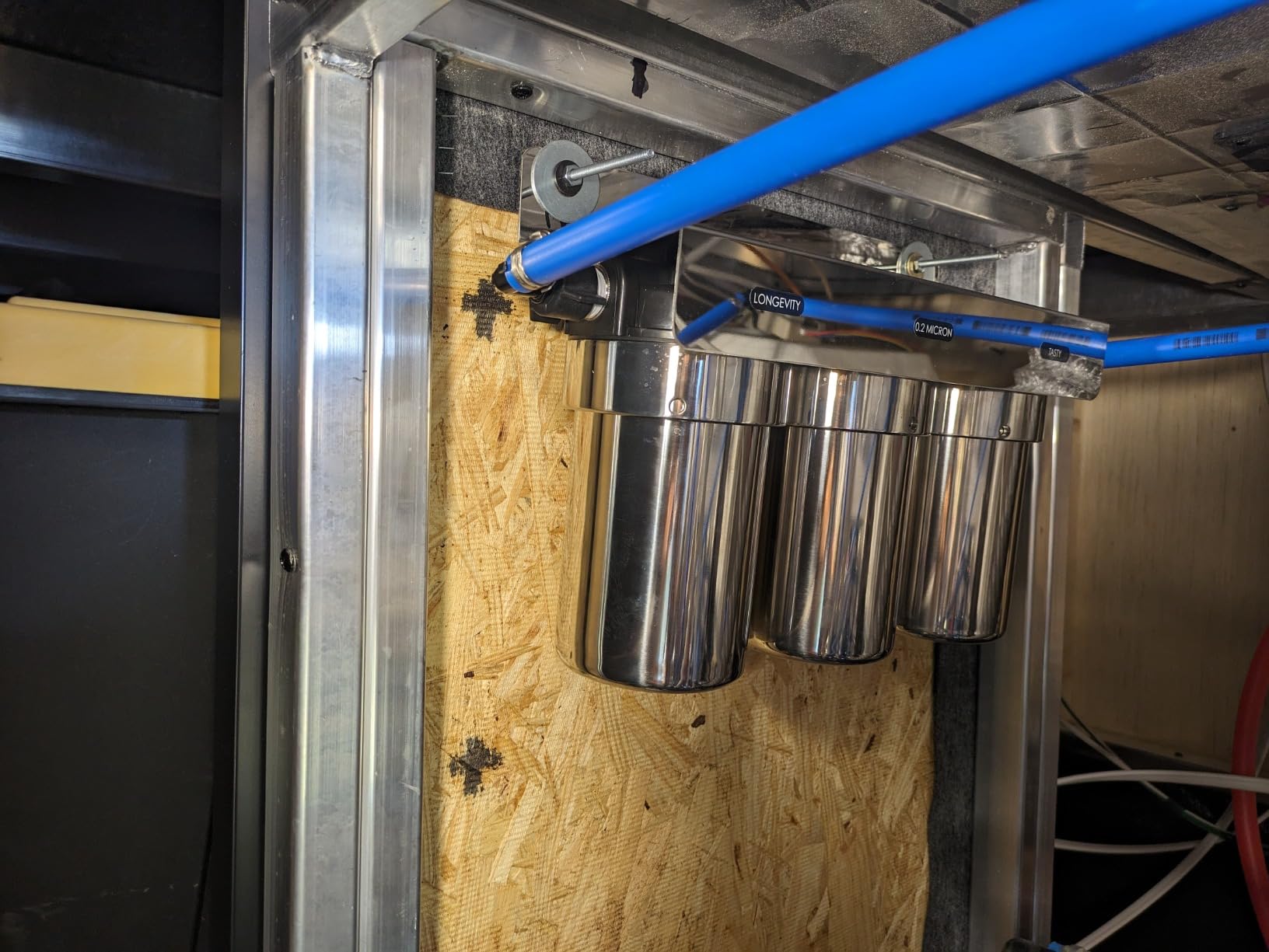 GoBluTech Trio, RV Water Filter System with 0.2 Micron Drinking Water Filter System & Mounting Bracket - RV, Camper Van Water Filtration System - US Veteran Owned customer photo 1