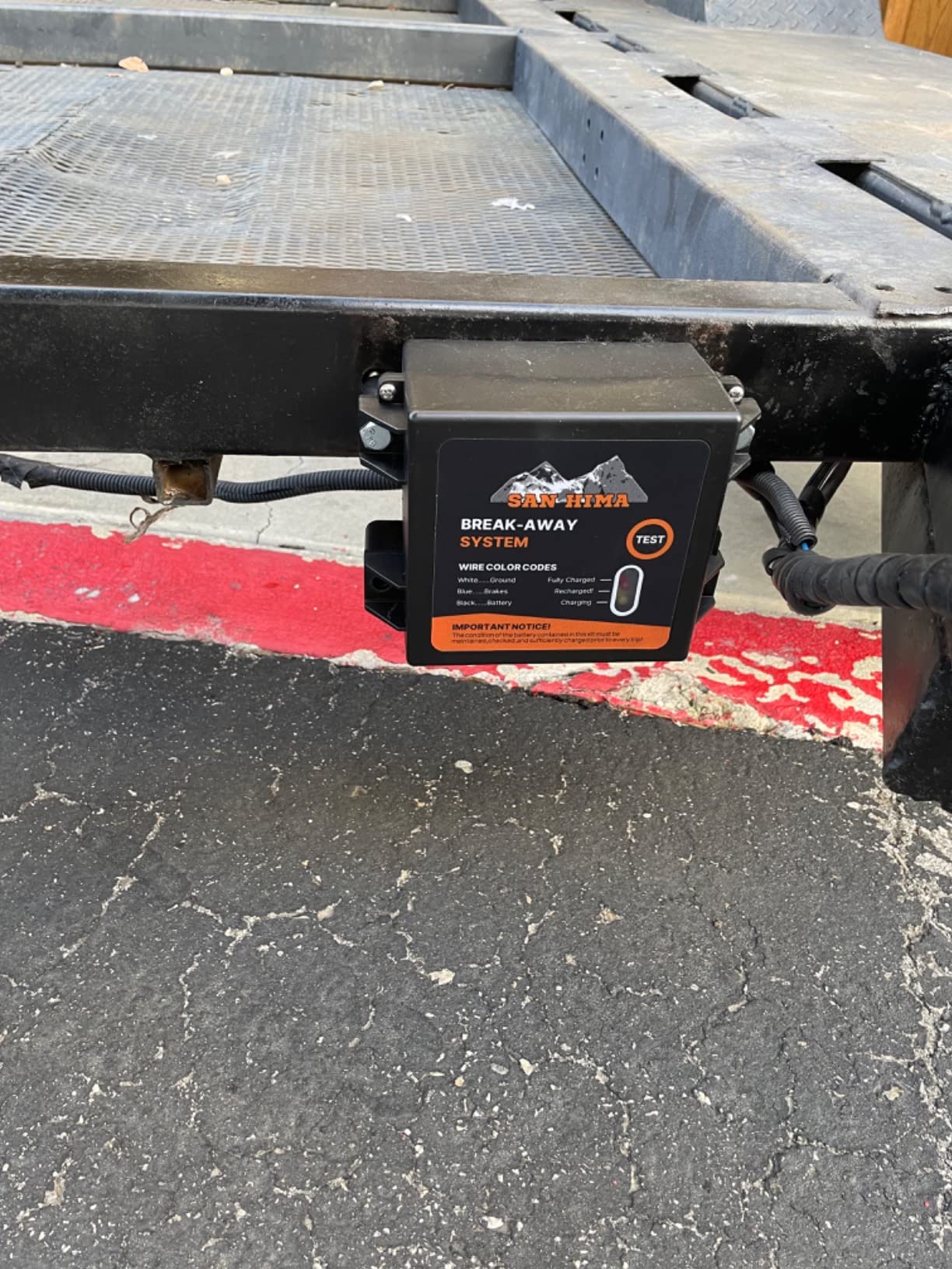 FIERYRED LED Test Trailer Brakes Breakaway Kit with Battery and Switch, Side Load Break-Away Controller System, Built in 12V 5AMP Charger customer photo 1