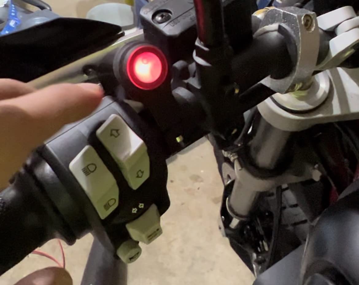 Nilight Motorcycle Handlebar Switch Plug and Play 12V ATV Light Push Button Waterproof ON Off Switches for UTV Driving Lights- Fits 7/8