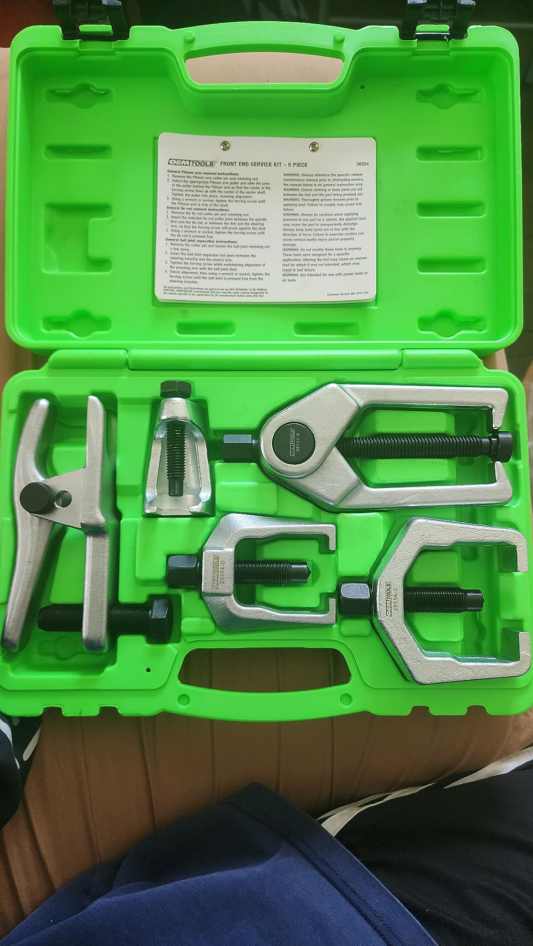 OEMTOOLS 26554 Front End Service Kit, Pitman Arm Puller & Ball Joint Separator, Tie Rod Removal Tool for Suspension Maintenance customer photo 2