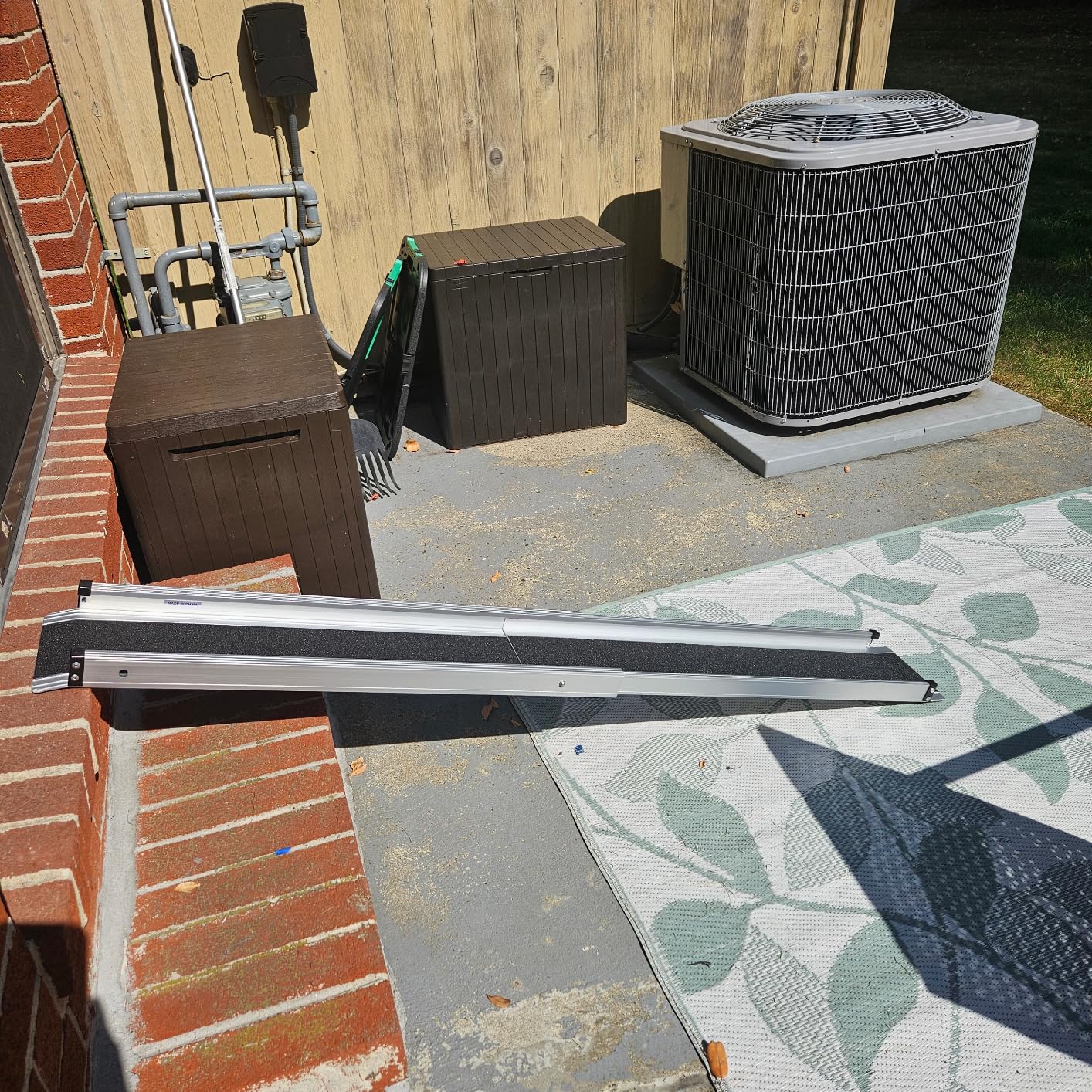 Adjustable Wheelchair Ramp 7FT Telescoping Portable Wheelchair Ramps for Steps Ramps for Wheelchair for Home with Storage Bag Aluminum Non-Skid Ramps 84 L x 7.4 W 600lbs Capacity (2 Pack) customer photo 1