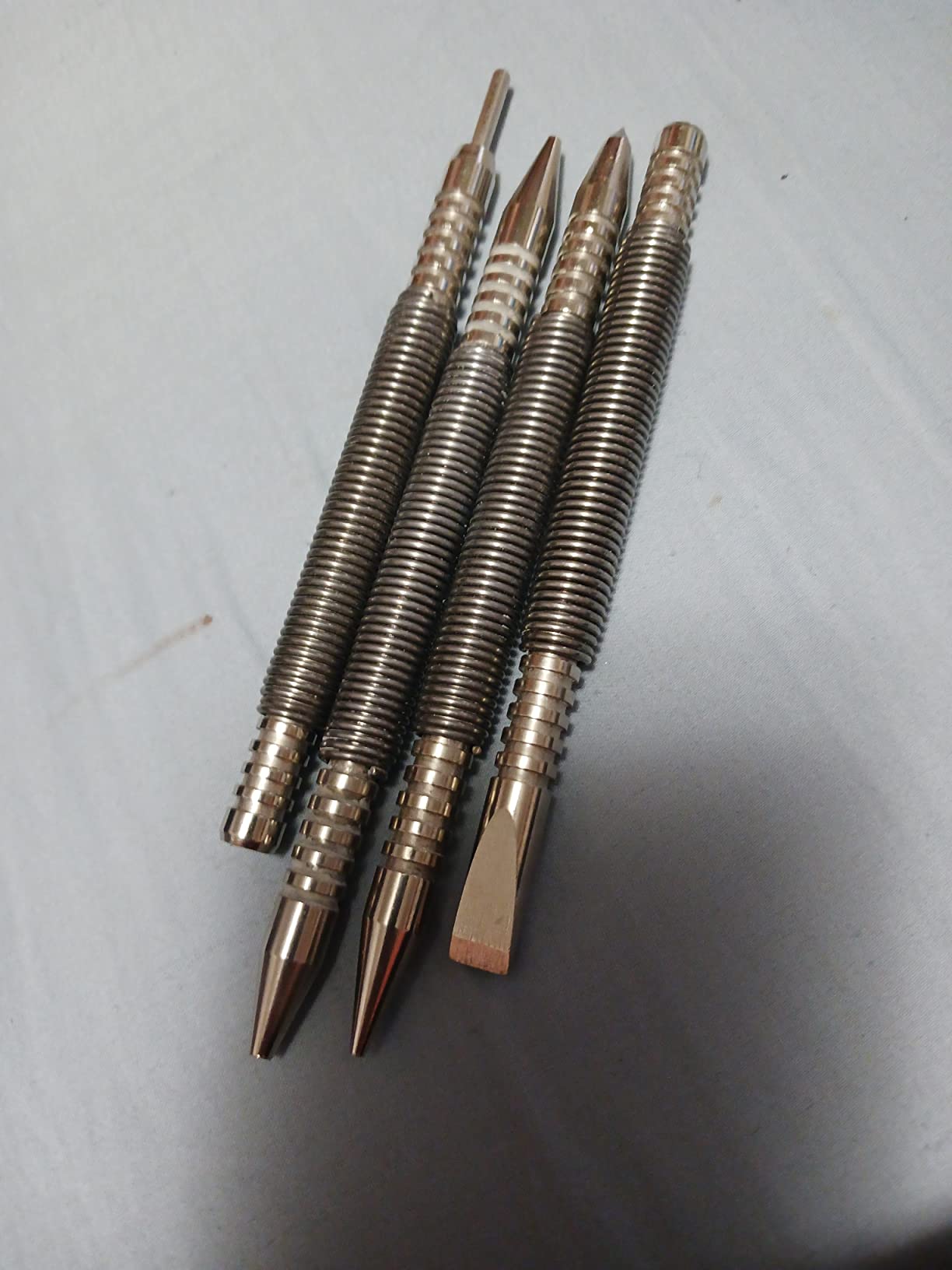 BESTNULE 4-Piece Nail Setter Dual Head Nail Set & Dual Head Center Punch & Hammerless Cold Chisel & Hinge Pin Remover Punch Set, Nail Setter Features 1/8-in, 3/32-in, 3/16-in, 1/16-in, 5/16-in, 1/8-in customer photo 2