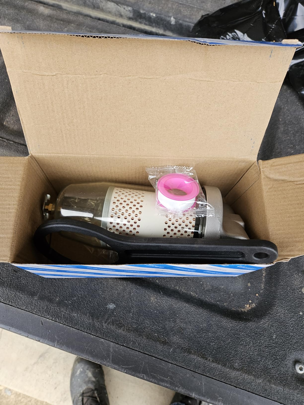 496 Fuel Tank Filter Assembly with Wrench Replacement for Gasoline and Diesel Water Separate 30 Micron Max 25 Gpm 150 Psi with 1