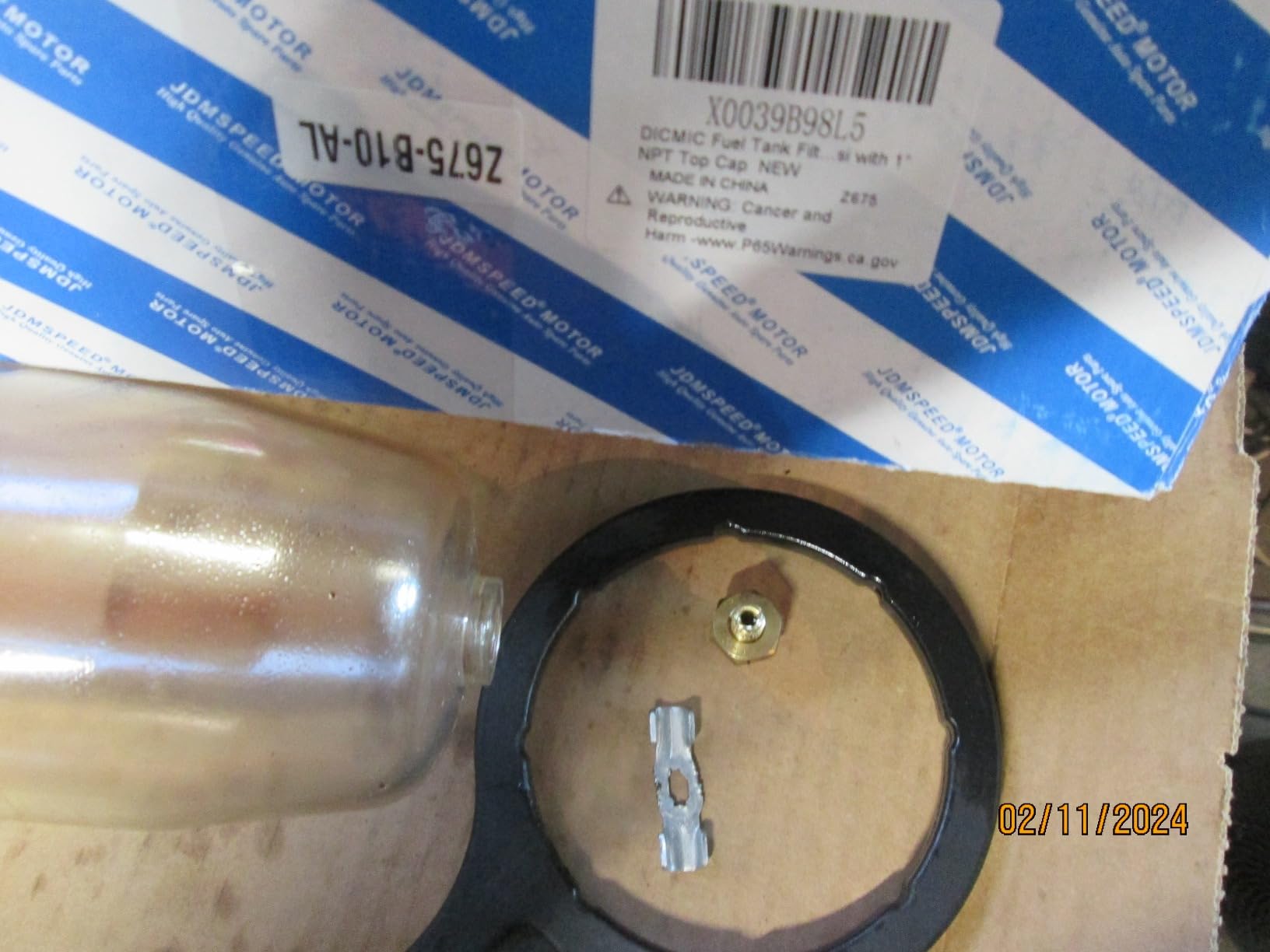 496 Fuel Tank Filter Assembly with Wrench Replacement for Gasoline and Diesel Water Separate 30 Micron Max 25 Gpm 150 Psi with 1