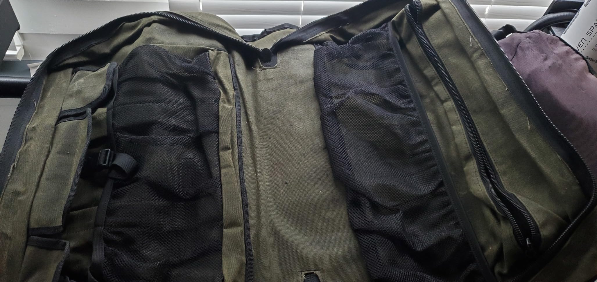 Overland Vehicle Systems Large Recovery Bag with Handle & Straps - #16 Waxed Canvas Storage - Infused with Paraffin Wax Waterproofing - Two Heavy Duty Alligator buckles and Industrial Nylon Handle customer photo 2