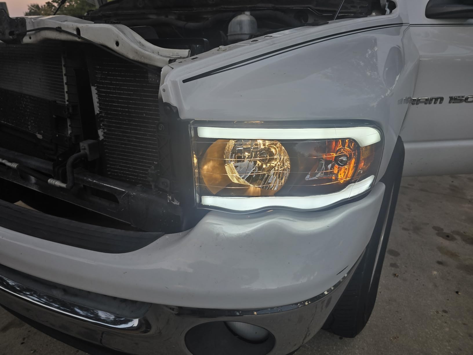 Nilight Headlights Assembly Led DRL for 2002-2005 Dodge Ram 1500/03 04 05 Dodge Ram 2500 3500 Headlamp, Black Housing+ Clear Reflector customer photo 2