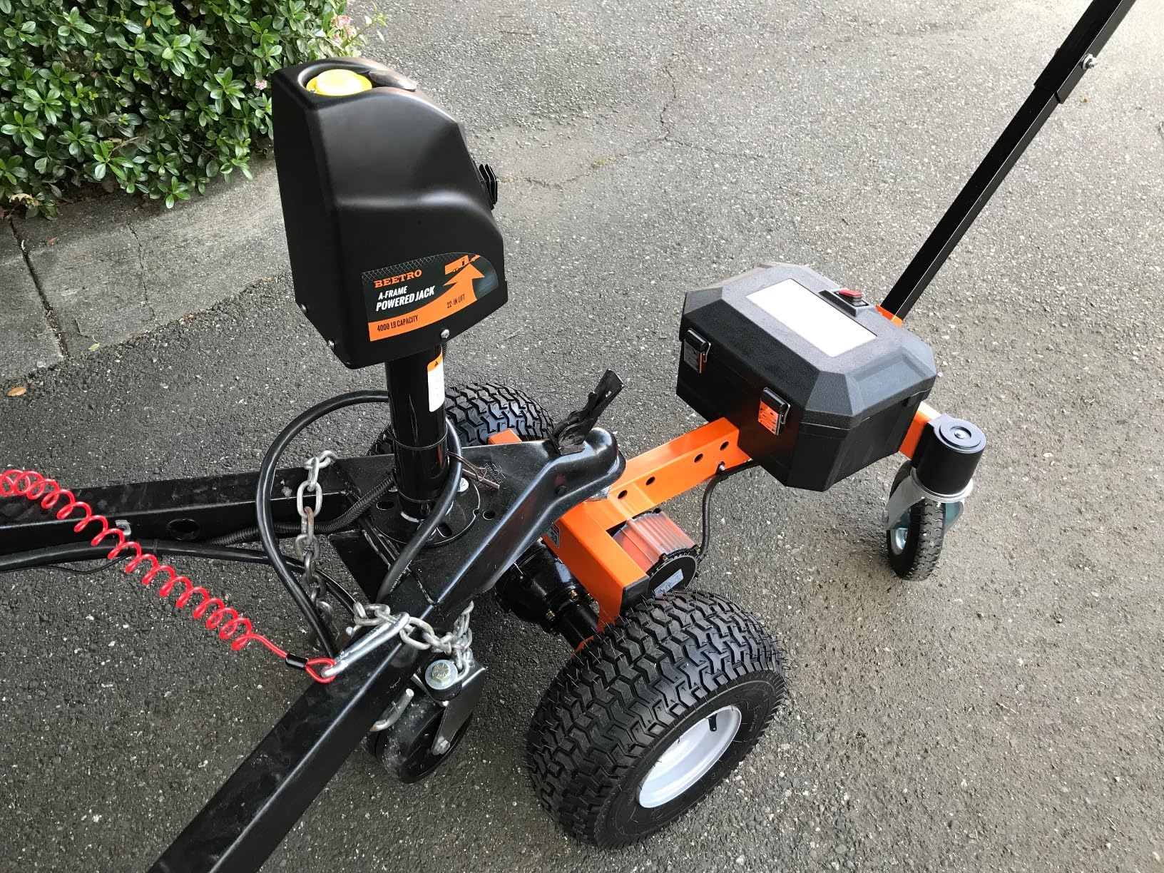 SuperHandy Electric Trailer Dolly 3600LBS Max Trailer Weight 600LB Max Tongue Weight DC 24V 800W 7Ah w/Heavy Duty Commercial 2