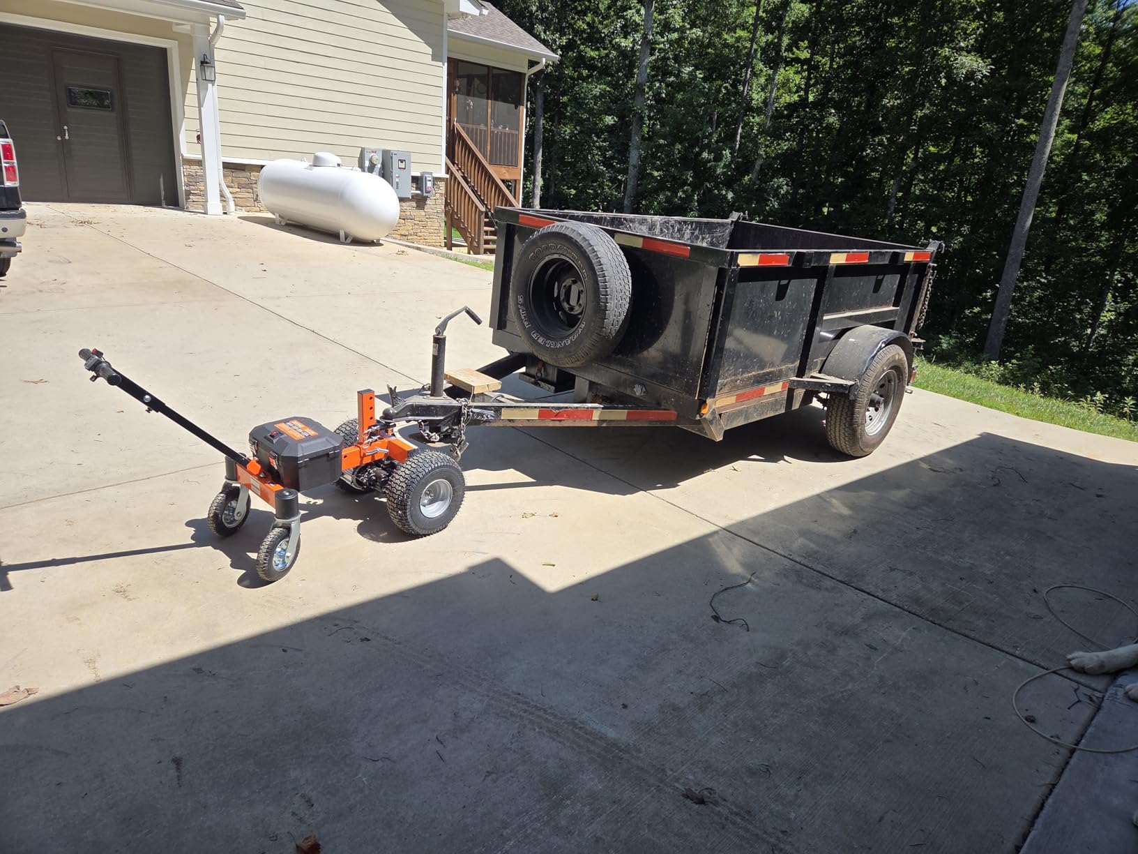 SuperHandy Electric Trailer Dolly 3600LBS Max Trailer Weight 600LB Max Tongue Weight DC 24V 800W 7Ah w/Heavy Duty Commercial 2