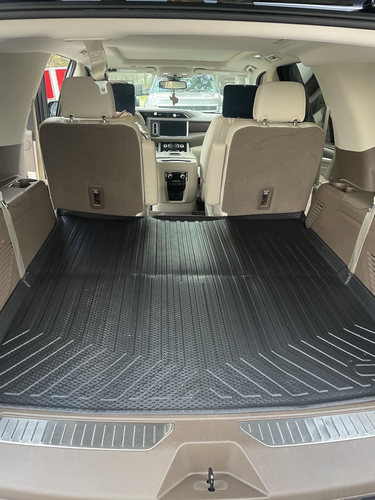 Mixsuper Custom Fit Cargo Liner for Chevrolet Suburban/GMC Yukon XL/Cadillac Escalade ESV 2015-2020, All Weather Cargo Mat Rear Trunk Liner Behind The 3rd Row Seats Black customer photo 2