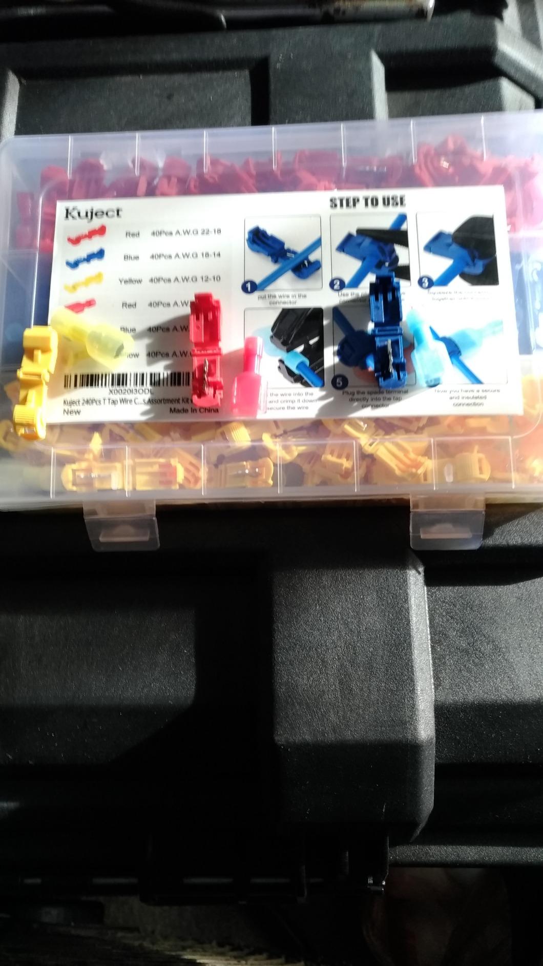 Kuject Ultimate Heat Shrink Wire Connectors, 1500PCS Waterproof Electrical Spade Connectors kit, Insulated Crimp Ring Fork Spade Terminal T-Tap Solder Butt Splice Connector for Marine Boat Truck customer photo 1