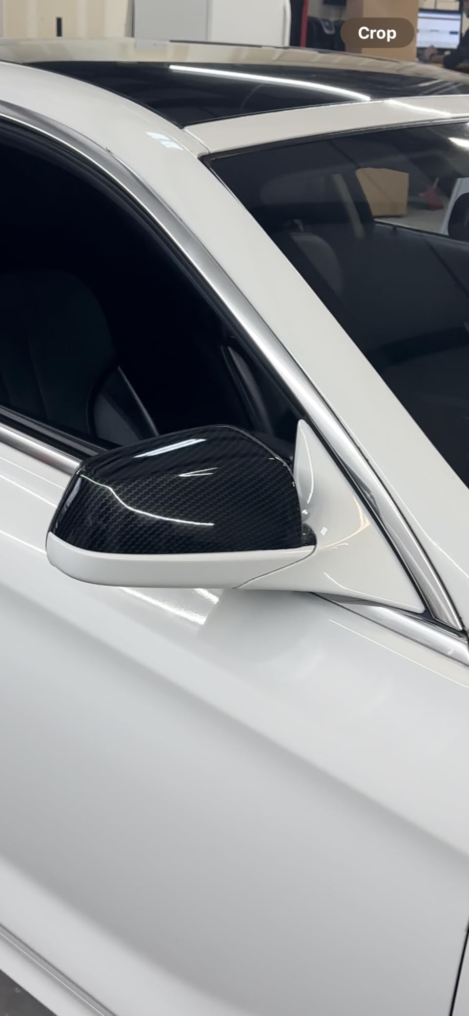 Astra Depot Left Right Carbon Fiber Door Wing Side Rear View Mirror Cover Cap Compatible with BMW 2014-2018 F10 F11 F18 5-Series LCI F07 5-Series GT customer photo 2