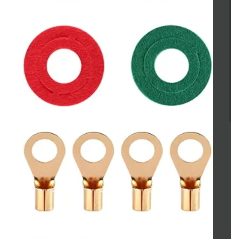 SINGARO Car Battery Terminal Clamp Connector, 4 Way Positive and Negative Pole Quick Release Terminal Clip, Applicable to SAE/JIS A Type Post, Compatible with Cars, Trucks and More (Gold-B) customer photo 2