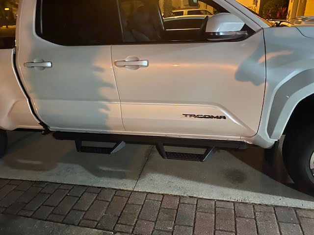 Drop Down Running Boards Compatible with 2021-2026 Ford Bronco 4 Door SUV (not Compatible with Bronco Sport), Dual-Stage Textured Black Powder Coated, 4 Inch Step Bars Side Step customer photo 1