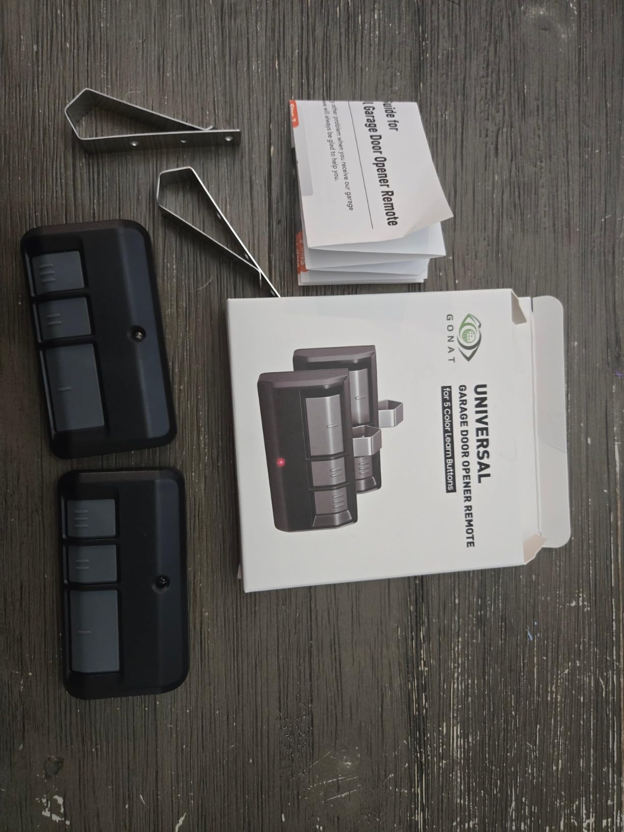 Universal Garage Door Opener Remote with Visor Clip, for LiftMaster/Chamberlain/Craftsman Door Opener, Suitable for 5 Color Learn Buttons, 2 Pack customer photo 2