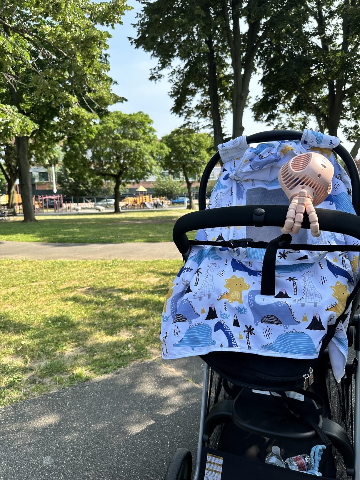 THE KENKYO Car Seat Cover for Babies, Breathable Carseat Cover for Boys Girls, Kick-Proof Infant Car Seat Canopy with Mesh Peep Window and Sun Shade, Windproof Stroller Cover for All Seasons customer photo 2