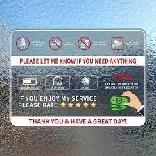 No Smoking in Car Camera Recording No Eating or Drinking Signs 2 x 4 Inch Self-Adhesive Window Stickers Decals Vinyl Removable for Car Taxi Rideshare 10 Pack customer photo 1