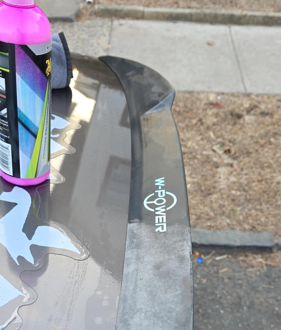 W-Power ABS Plastic V-Style Rear Trunk Lid Spoiler Wing Compatible with 2019-2023 Mazda 3 Sedan, 2020 2021 2022 (Pearl Black) customer photo 1
