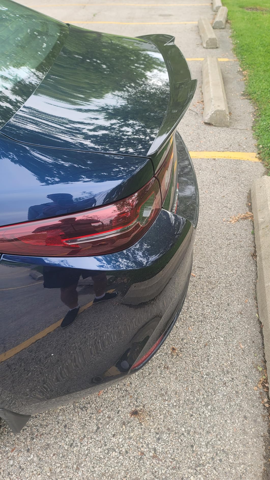 W-Power ABS Plastic V-Style Rear Trunk Lid Spoiler Wing Compatible with 2019-2023 Mazda 3 Sedan, 2020 2021 2022 (Pearl Black) customer photo 2