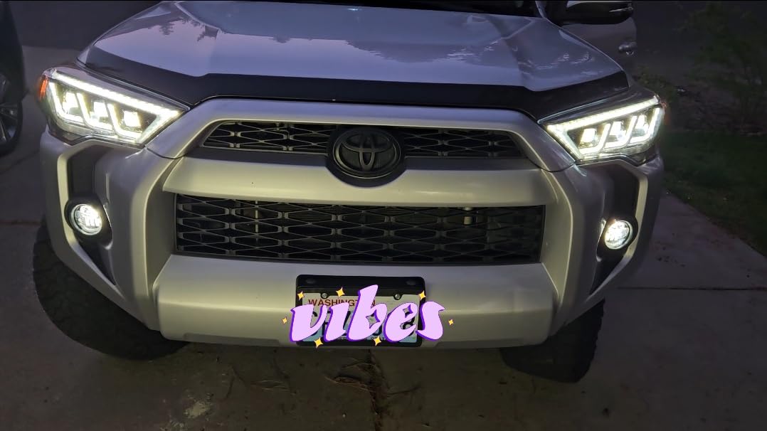 Partsam 12V LED Fog Lights Assembly Kit 54W 5000LM Compatible with Tacoma 2016-2022 4Runner 2014-2022 Tundra 2014-2019 Bumper Driving Lamp Aluminum Housing Black DOT Approved 2pcs customer photo 2