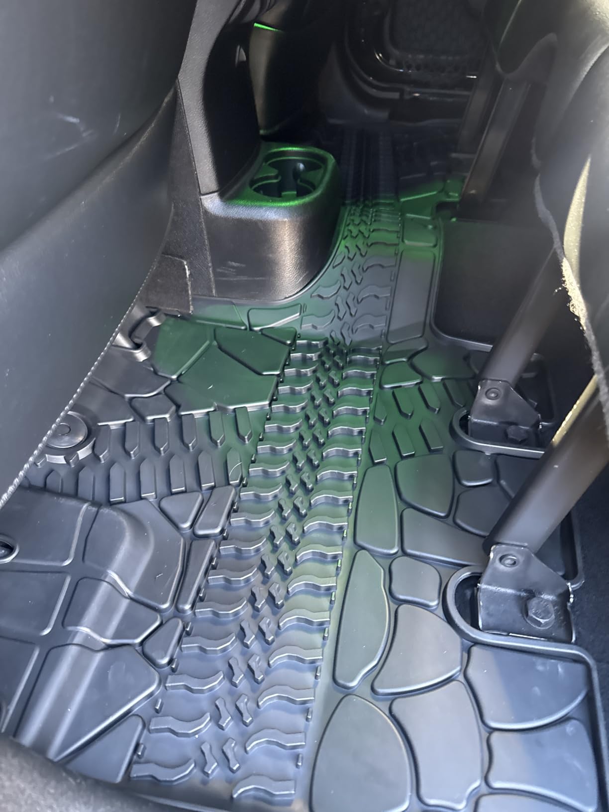 KIWI MASTER Cargo Mat for 2021-2026 Ford Bronco 4-Door, OEM Replacement M2DZ-58047A74-BA, Custom Fit All Weather Rear Cargo Liner, Heavy Duty TPE Tray Trunk Mat, Black customer photo 1