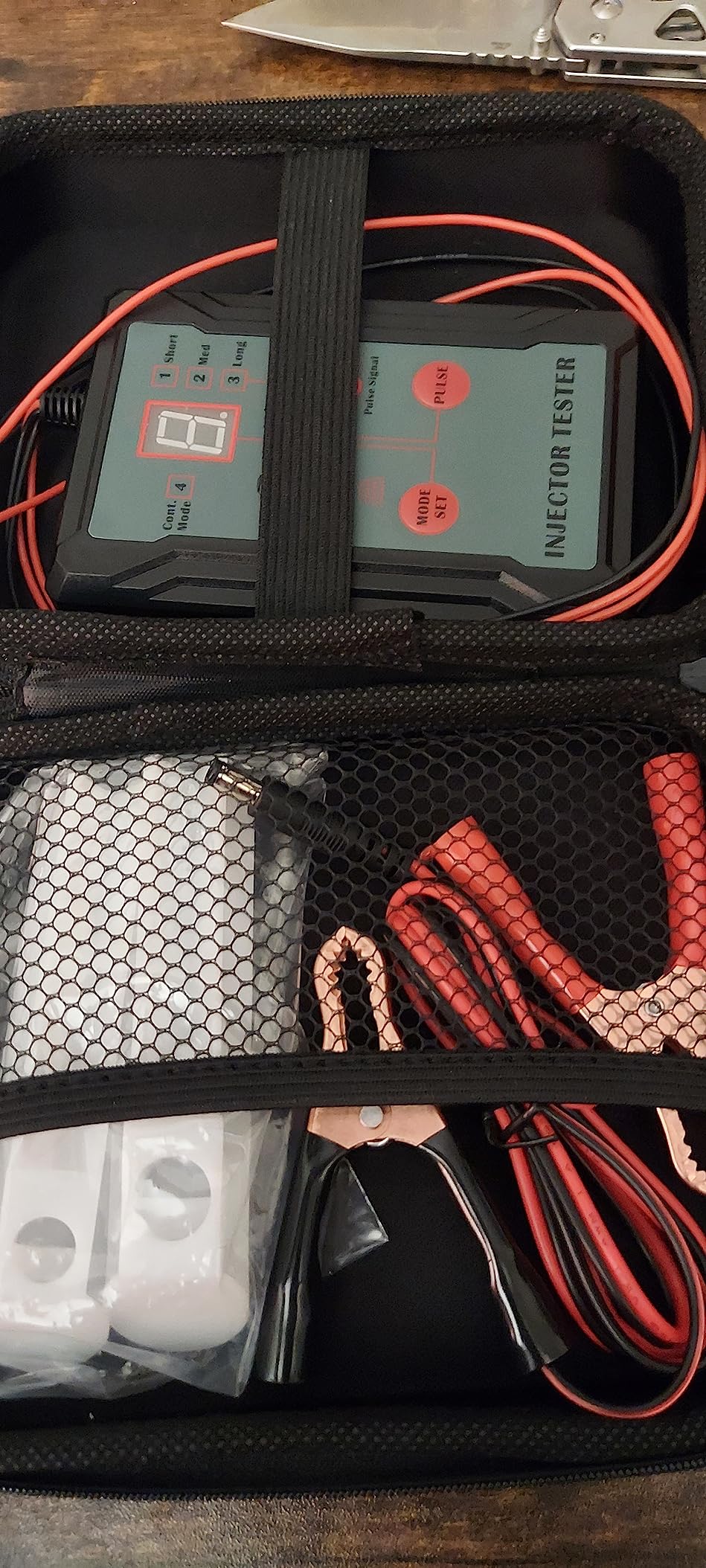 Upgraded Fuel Injector Tester and Cleaner Kit with 2 Adapters, 8 Pulse, 12V/5V Output Power Modes - DIY Cleaning Tool with Short Circuit Protector - Test Two Fuel Injectors Simultaneously customer photo 1