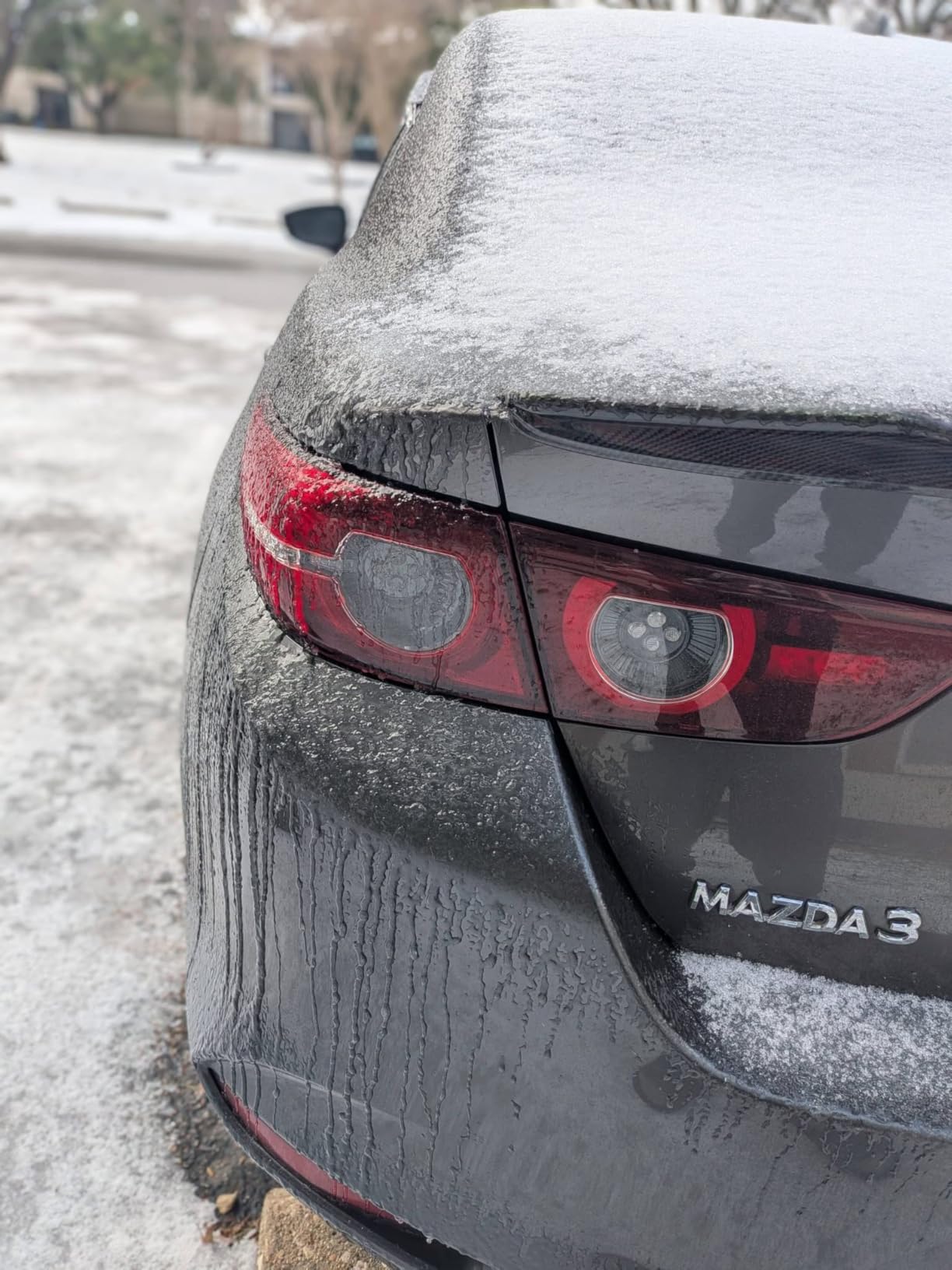 SCITOO Spoiler Wing Fits for 2019-2021 for Mazda 3 Alexa Sedan Glossy Black Rear Trunk Spoiler Wing customer photo 2