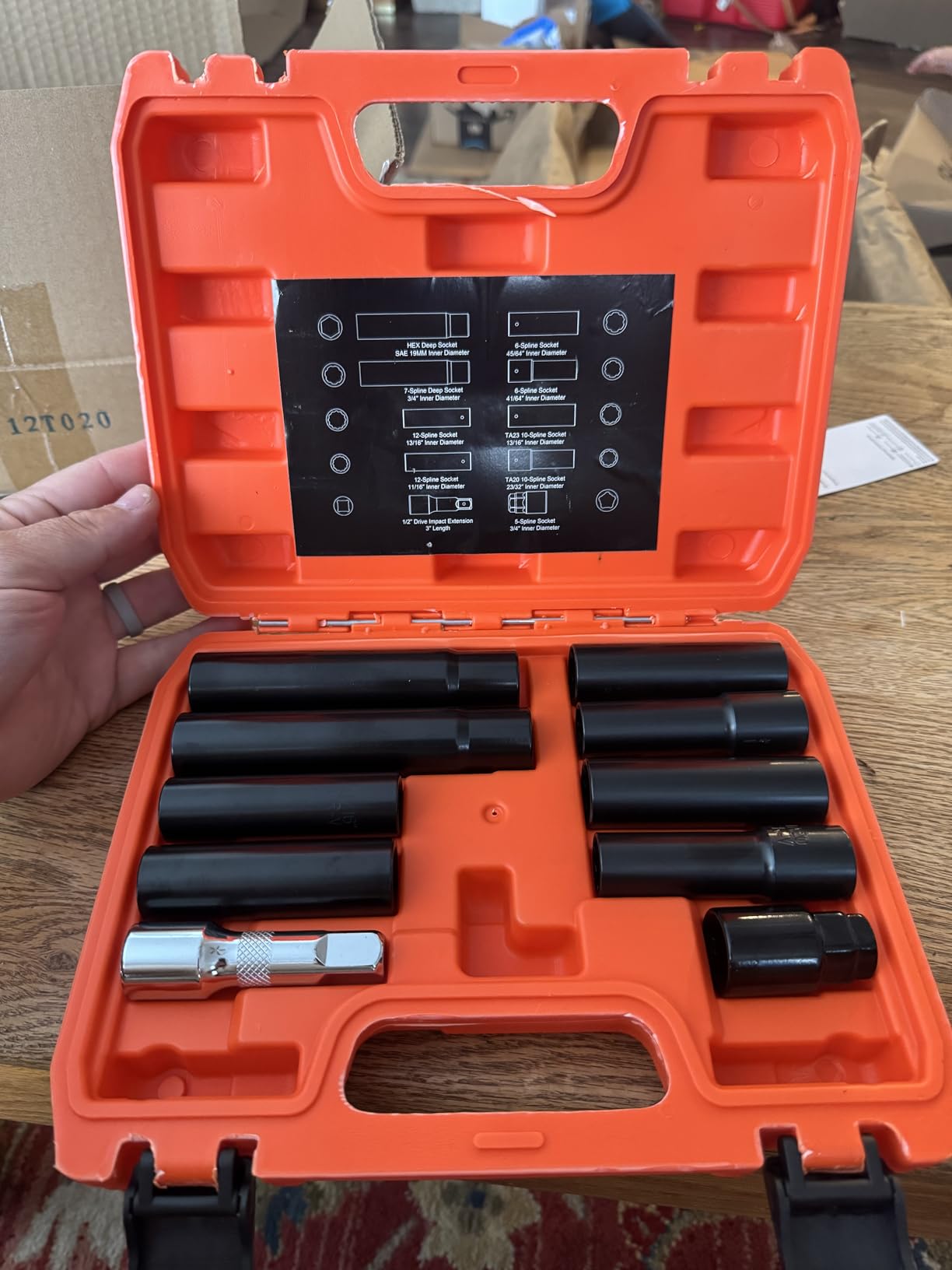 Dynofit 8-Piece Lug Nuts Key Kit, 5/6/7/12 Spline Lug Nuts Socket Set for Aftermarket Rims and Wheel Lock, with 1/2