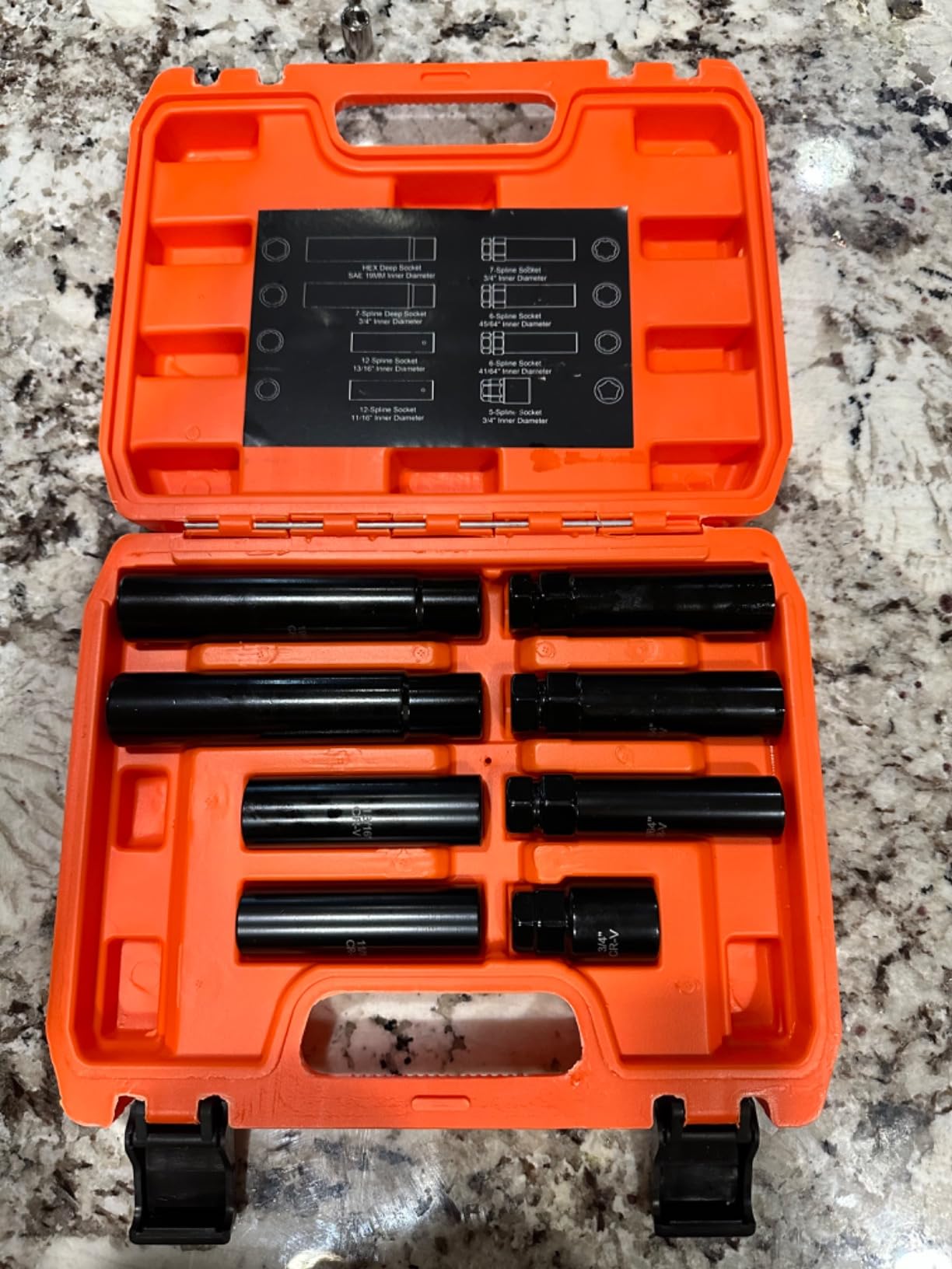 Dynofit 8-Piece Lug Nuts Key Kit, 5/6/7/12 Spline Lug Nuts Socket Set for Aftermarket Rims and Wheel Lock, with 1/2