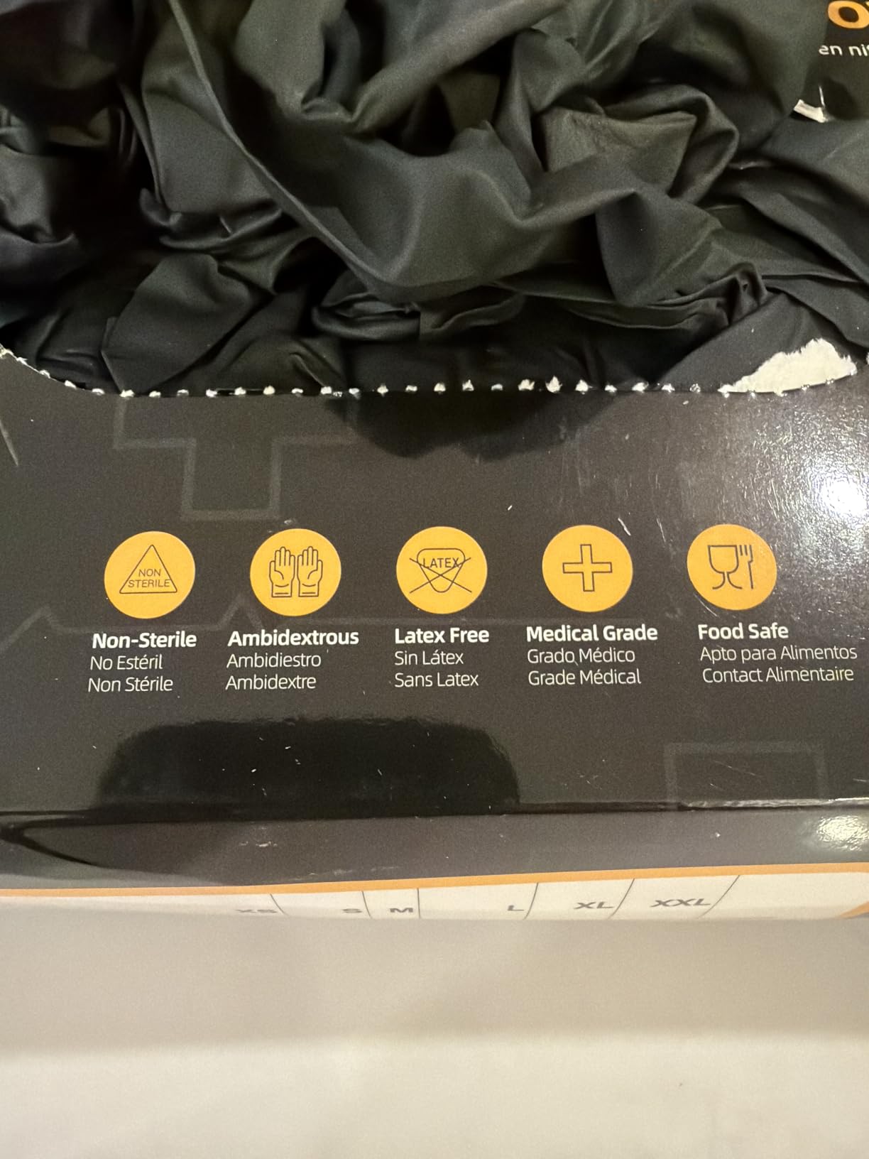 TitanFlex Disposable Nitrile Exam Gloves, 6-mil, Black, Heavy Duty, Latex Free, Food Safe for Cooking & Food Prep customer photo 2