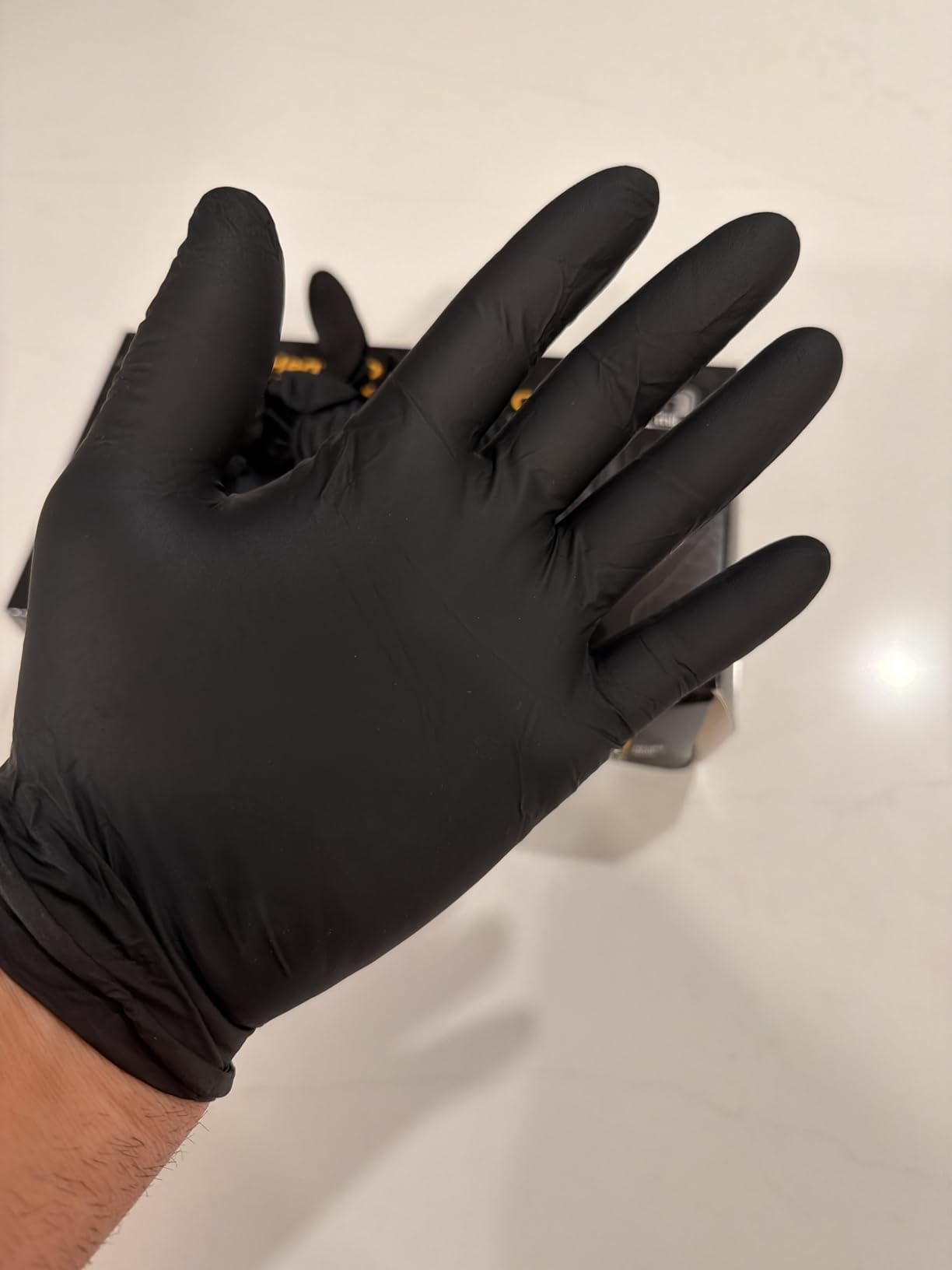 TitanFlex Disposable Nitrile Exam Gloves, 6-mil, Black, Heavy Duty, Latex Free, Food Safe for Cooking & Food Prep customer photo 1