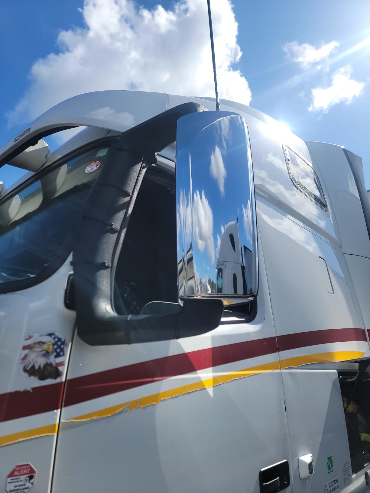 Chrome Door Mirror Covers Pair Set Compatible with Volvo VNL VNM Trucks 2004-2017, Left Driver and Right Passenger Side for Volvo Mirror Cover customer photo 2