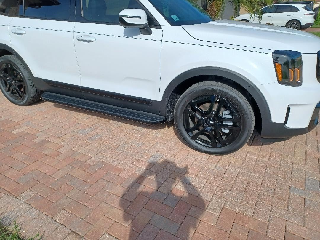 TAC Black Cobra Running Boards Side Steps Fit 2020-2024 KIA Telluride SUV Step Rails Nerf Bars Aluminum City Exterior Off-Road Accessories (2pcs) customer photo 2