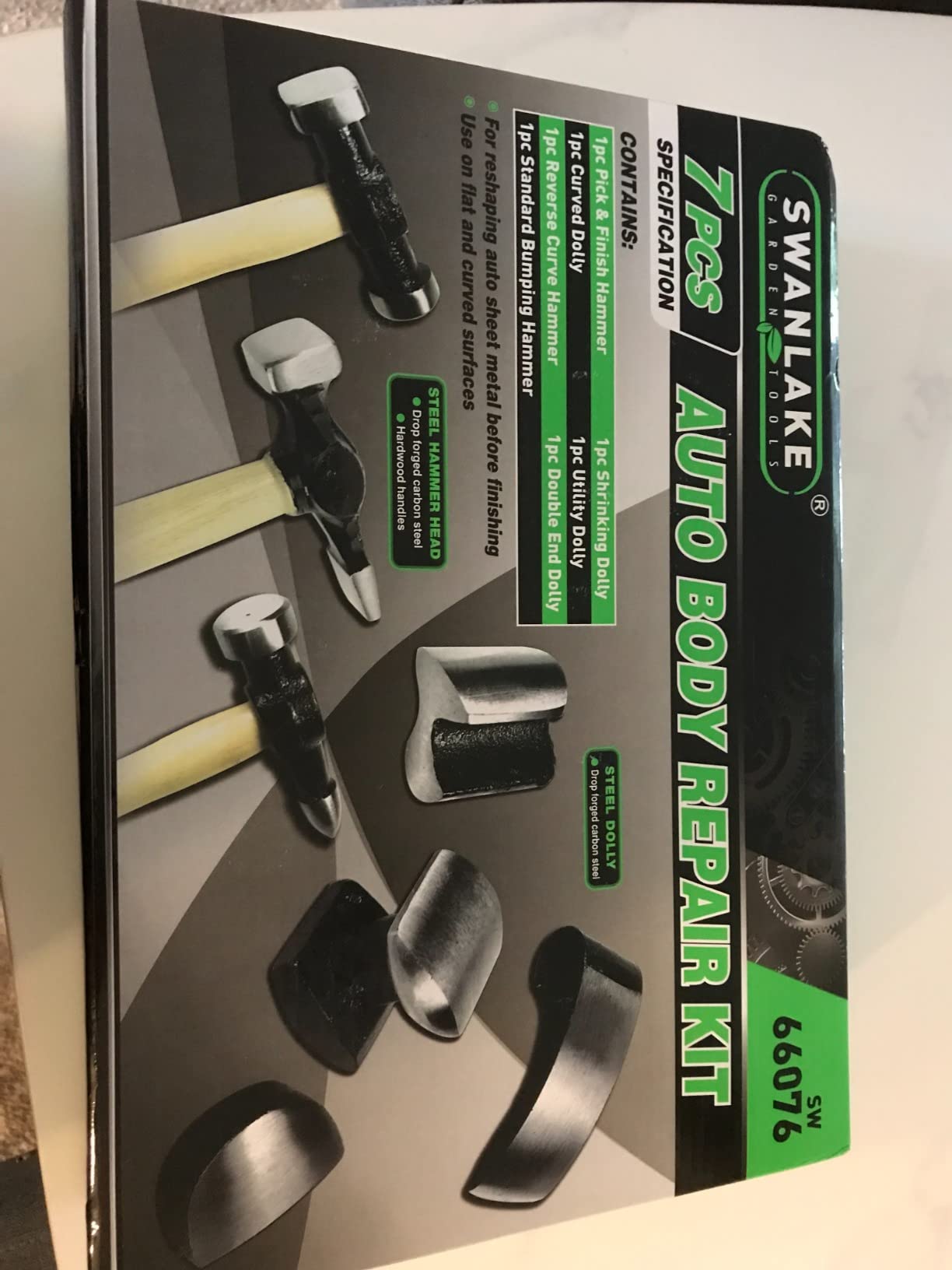 SWANLAKE 7 Piece Auto Body Repair Kit, Auto Body Tools, Auto Body Repair Tools with Carbon Steel Hammer Heads customer photo 4