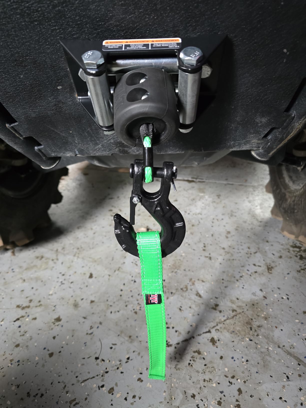 TYT Synthetic Winch Rope Kit - 1/4'' x 50' with 10000 lbs Strength, Protective Sleeve, Heavy Duty Hook, Rubber Stopper, & Safety Pull Strap for Off-Road 4x4 Vehicles (Green) customer photo 2