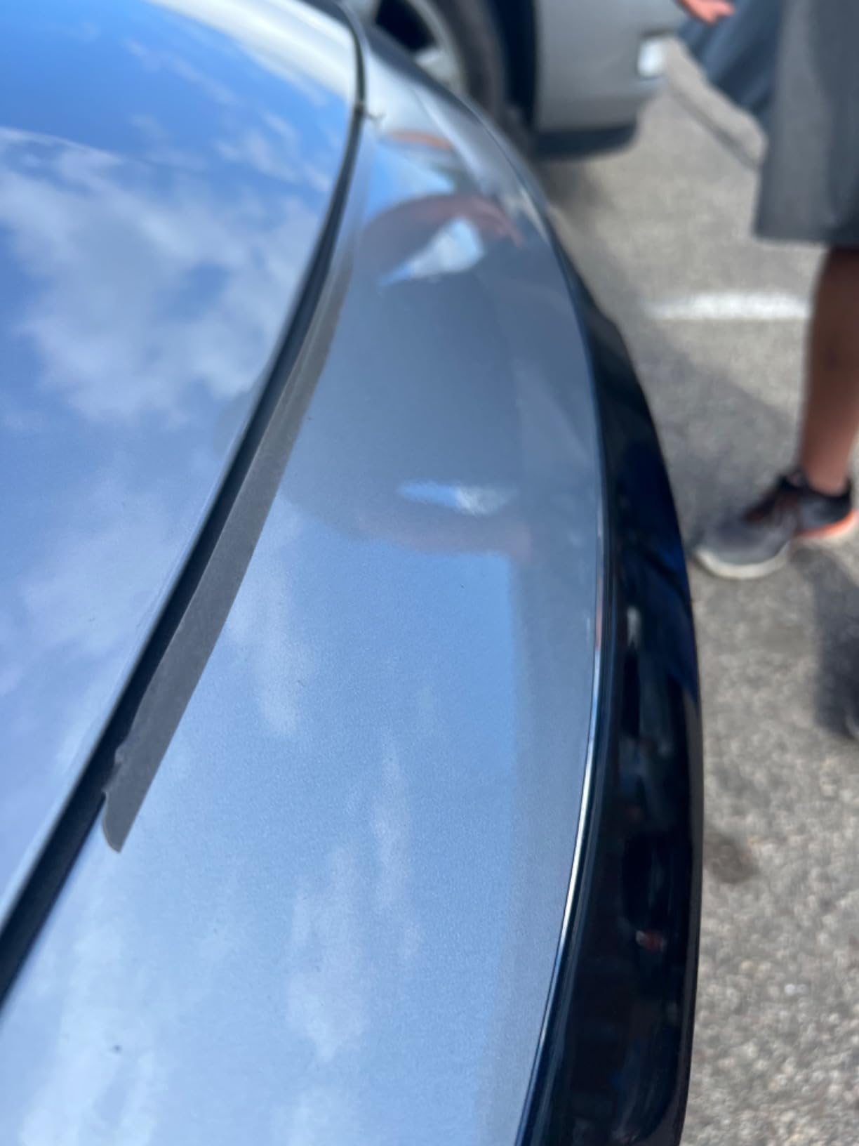 Painted Gloss Black Front Bumper Upper Hood Trim Cover Garnish Bug Shield Compatible for 2018-2022 Honda Accord customer photo 2