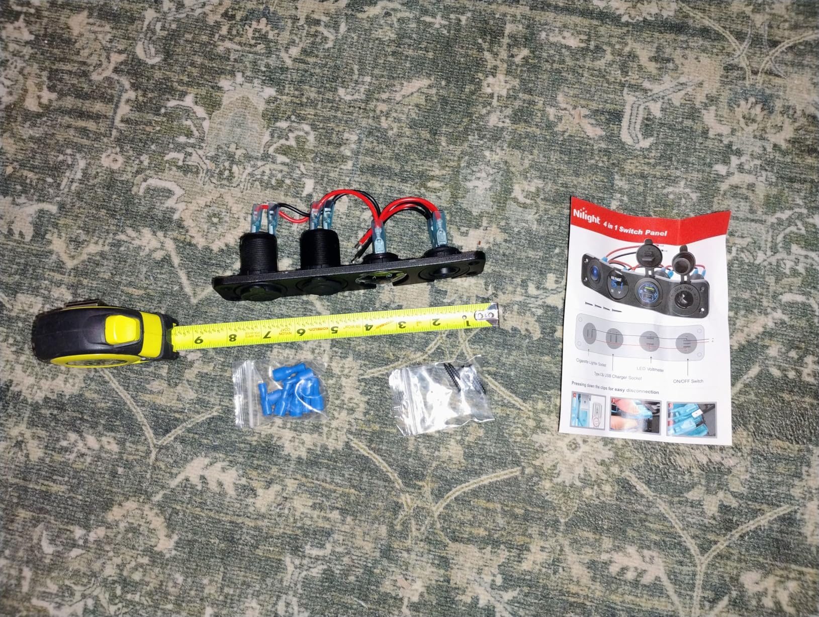 Nilight 4 in 1 ON/Off Charger Socket Panel PD Type C and QC 3.0 USB Power Outlet LED Voltmeter Cigarette Lighter Rocker Toggle Switches for Truck Car Boats RV customer photo 1